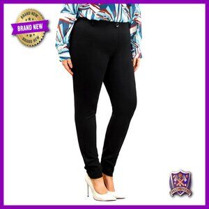 Plus Size High Waisted Skinny Leg Dress Pants Business Casual Office Work Slacks